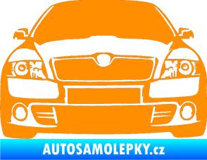 Samolepka Škoda Octavia 2 karikatura  oranžová
