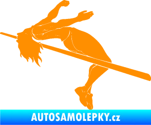 Samolepka Skok do výšky 001 levá atletika oranžová