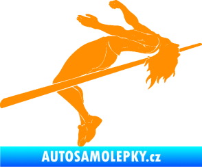 Samolepka Skok do výšky 001 pravá atletika oranžová