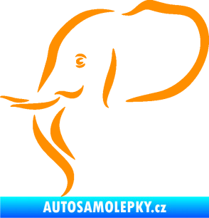 Samolepka Slon 029 levá oranžová