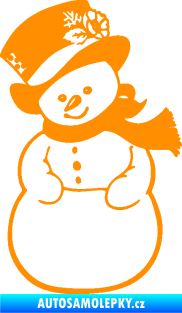 Samolepka Sněhulák 003 levá oranžová