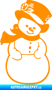 Samolepka Sněhulák 003 pravá oranžová