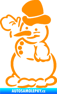 Samolepka Sněhulák 004 levá oranžová
