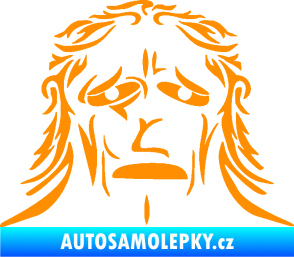 Samolepka Sněžný muž oranžová