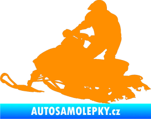 Samolepka Sněžný skútr 001 levá oranžová