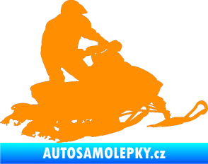 Samolepka Sněžný skútr 001 pravá oranžová