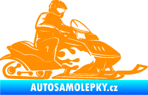 Samolepka Sněžný skútr pravá oranžová