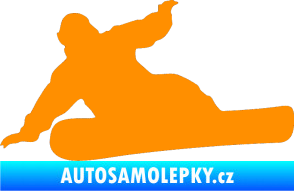 Samolepka Snowboard 001 levá oranžová