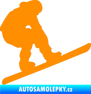 Samolepka Snowboard 002 pravá oranžová