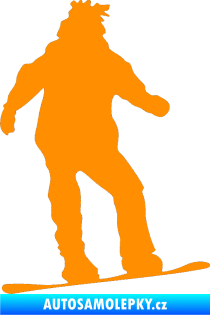 Samolepka Snowboard 008 levá oranžová