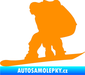 Samolepka Snowboard 010 levá oranžová