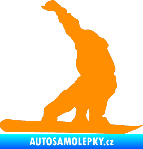 Samolepka Snowboard 011 pravá oranžová