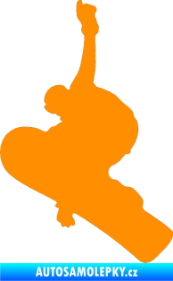 Samolepka Snowboard 012 levá oranžová