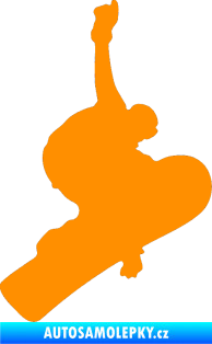 Samolepka Snowboard 012 pravá oranžová