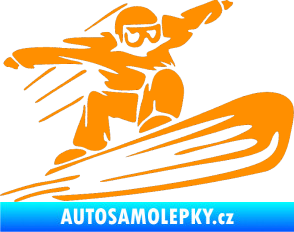 Samolepka Snowboard 014 pravá oranžová