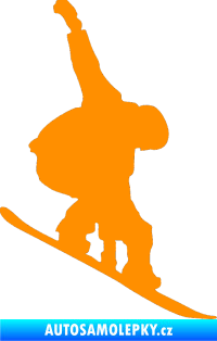 Samolepka Snowboard 018 pravá oranžová