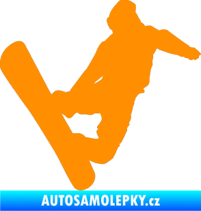Samolepka Snowboard 020 pravá oranžová