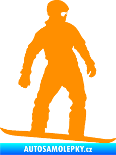 Samolepka Snowboard 024 pravá oranžová
