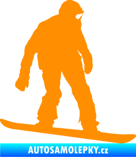 Samolepka Snowboard 027 pravá oranžová
