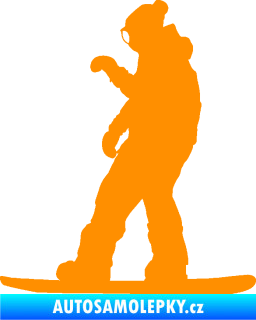 Samolepka Snowboard 028 levá oranžová