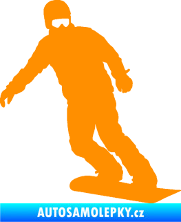 Samolepka Snowboard 029 pravá oranžová