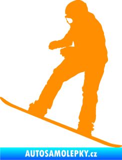 Samolepka Snowboard 030 levá oranžová