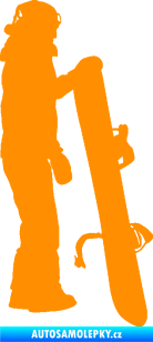 Samolepka Snowboard 032 pravá oranžová