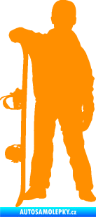 Samolepka Snowboard 039 levá oranžová