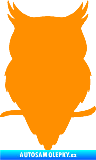 Samolepka Sova 001 pravá oranžová