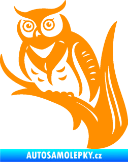Samolepka Sova 004 levá oranžová