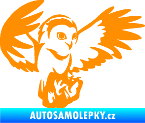 Samolepka Sova 006 pravá oranžová