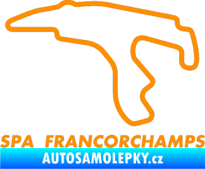 Samolepka Okruh Spa Francorchamps oranžová