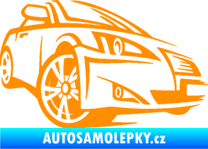 Samolepka Sportovní auto 001 pravá oranžová