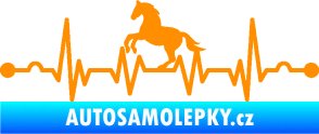 Samolepka Srdeční tep 010 levá  koník oranžová