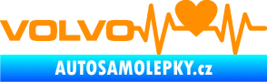 Samolepka Srdeční tep 021 levá Volvo srdcem oranžová