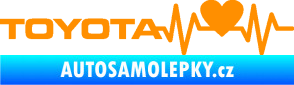 Samolepka Srdeční tep 023 levá toyota oranžová