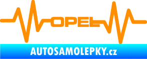 Samolepka Srdeční tep 029 Opel oranžová