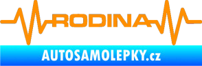 Samolepka Srdeční tep 032 rodina oranžová