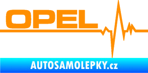 Samolepka Srdeční tep 036 levá Opel oranžová