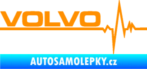 Samolepka Srdeční tep 037 levá Volvo oranžová