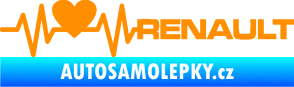 Samolepka Srdeční tep 041 pravá Renault oranžová