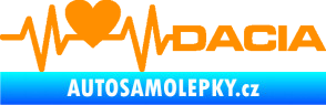 Samolepka Srdeční tep 045 pravá Dacia oranžová