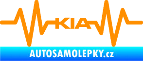 Samolepka Srdeční tep 049 Kia oranžová