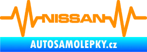 Samolepka Srdeční tep 051 Nissan oranžová