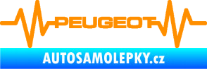 Samolepka Srdeční tep 053 Peugeot oranžová