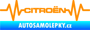 Samolepka Srdeční tep 057 Citroen oranžová