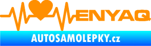 Samolepka Srdeční tep 062 pravá Enyaq oranžová