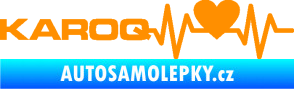 Samolepka Srdeční tep 068 levá Karoq oranžová
