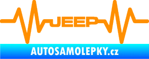 Samolepka Srdeční tep 081 Jeep oranžová