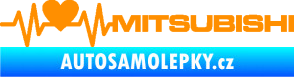 Samolepka Srdeční tep 082 pravá Mitsubishi oranžová